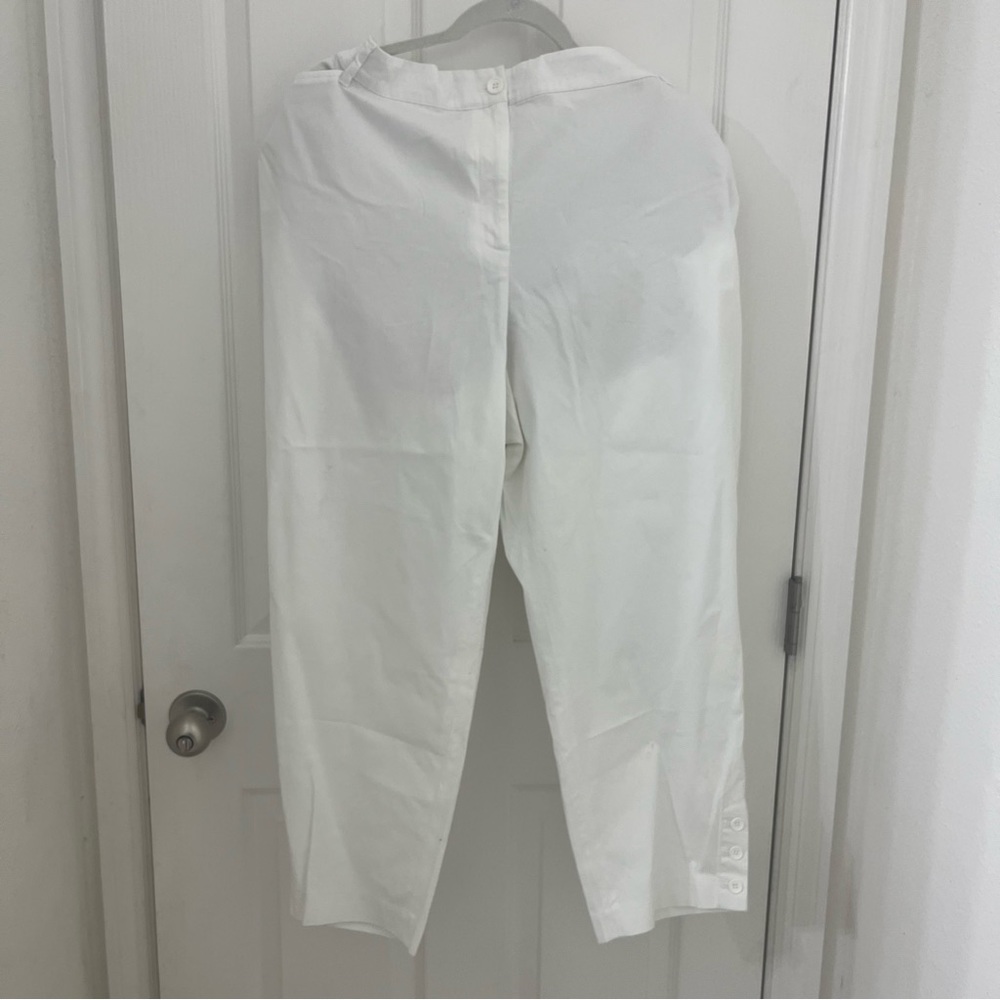 NWT Talbots Perfect Crop Pants. White. Size 22W